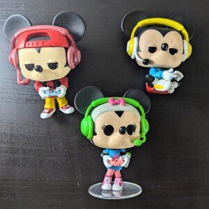 SOLD - Disney's Gamer Mickey and Minnie Set of 3 Funko Pop OOB